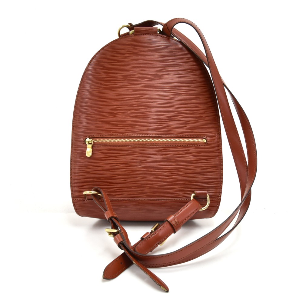 Authentic Louis Vuitton Mabillon Epi Backpack Mocha M5223D Zipper Failure  ALA525