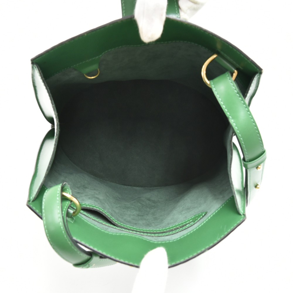 Louis Vuitton 1994 Epi Line Green Cluny Shoulder Bag · INTO