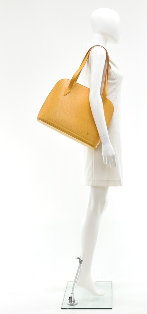 Louis Vuitton Louis Vuitton Lussac Yellow Epi Leather Large Shoulder