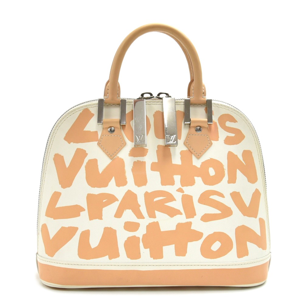 Louis Vuitton ALMA BB STEPHEN SPROUSE Silvery Leather ref.105258 - Joli  Closet
