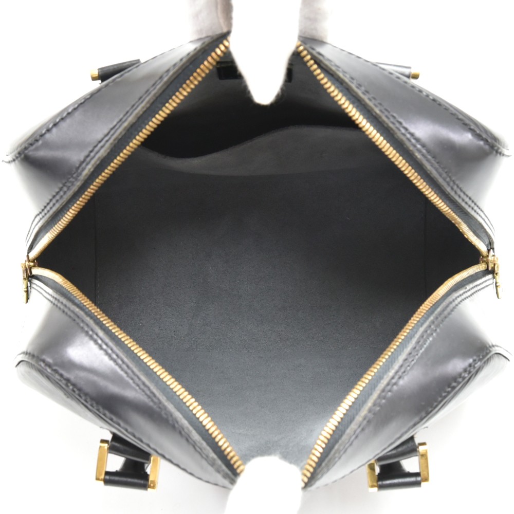 Louis Vuitton, Bags, Louis Vuitton Sablon Black Epi Leather Handbag With  Gold Hardware