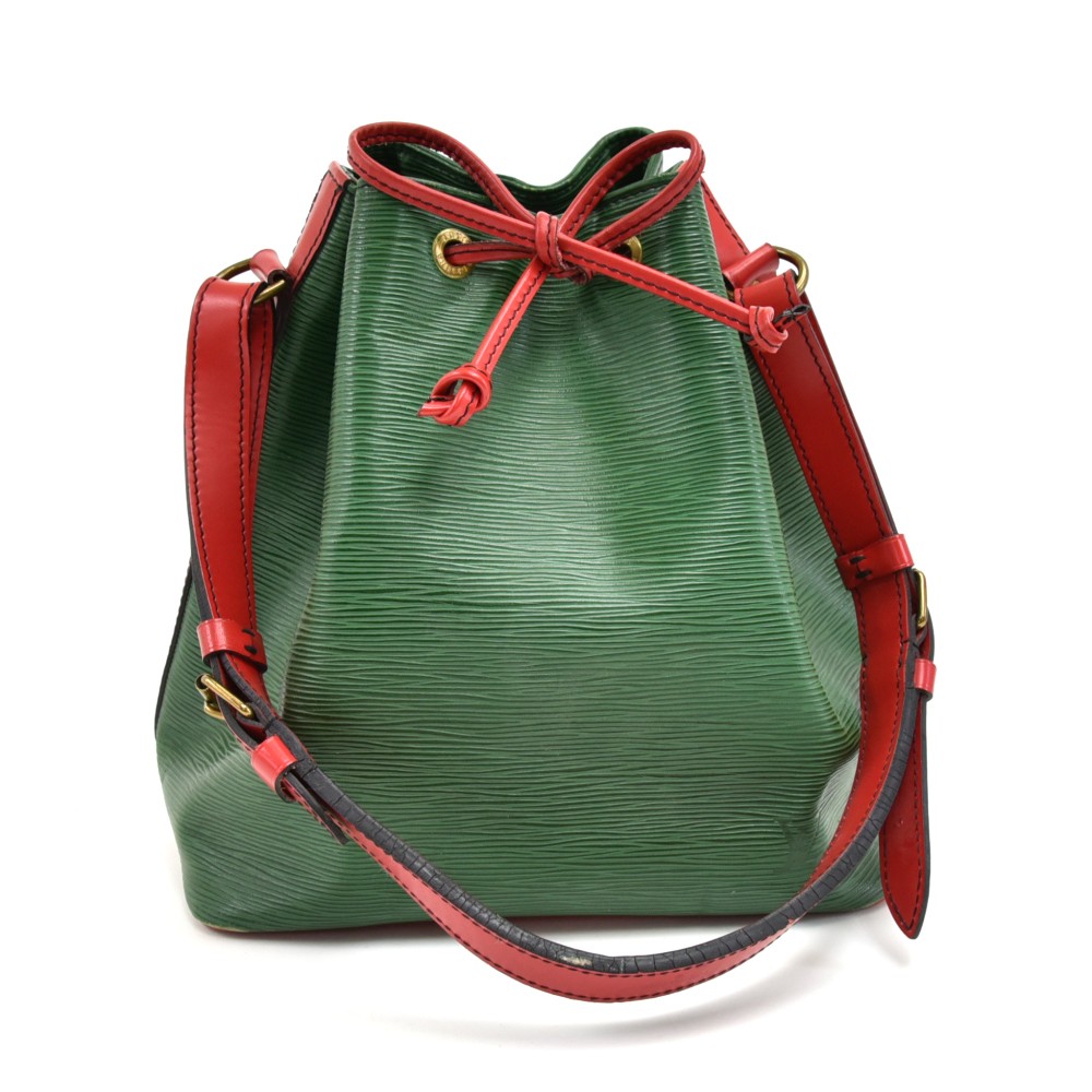 Louis Vuitton Louis Vuitton Petit Noe Bicolor Green & Red Epi Leather