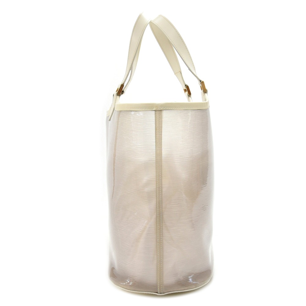 Louis Vuitton beach bag in vinyl Beige Leather ref.158708 - Joli Closet