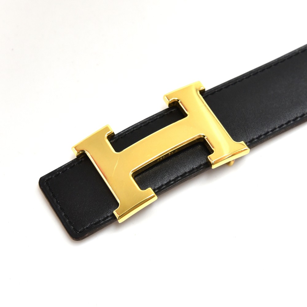 Hermès 32mm Reversible Constance H Belt Carre Etoupe/ Black Palladium –  SukiLux
