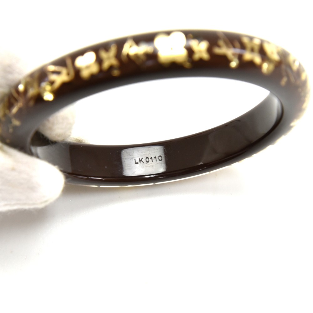 Louis Vuitton Crystal & Resin Narrow Inclusion Bangle - Clear, Brass Bangle,  Bracelets - LOU777379