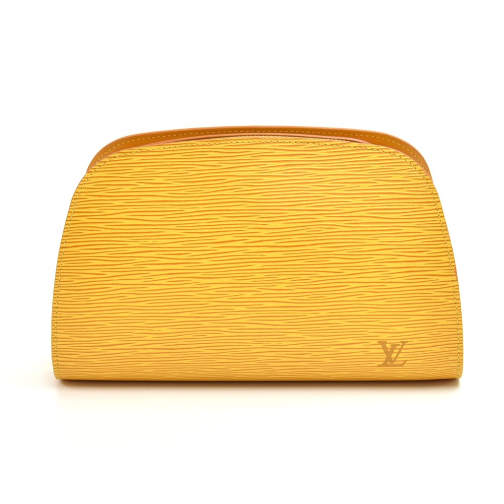 Louis Vuitton Dauphine GM Yellow Epi Leather Cosmetic Travel