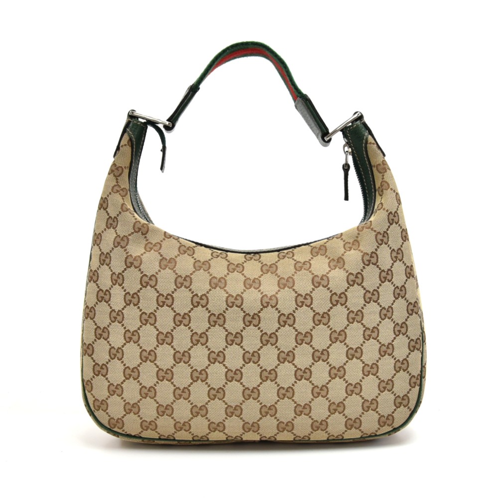 Gucci Red GG Canvas Horsebit Hobo Bag Leather Cloth Cloth ref
