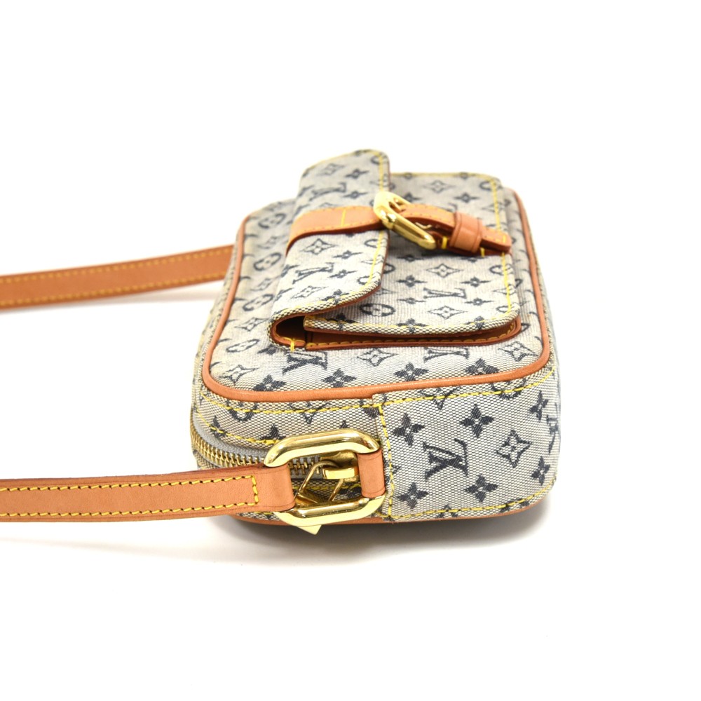 Louis Vuitton Grey x Navy Monogram Mini Lin Juliette mm Crossbody Bag 83lz418s