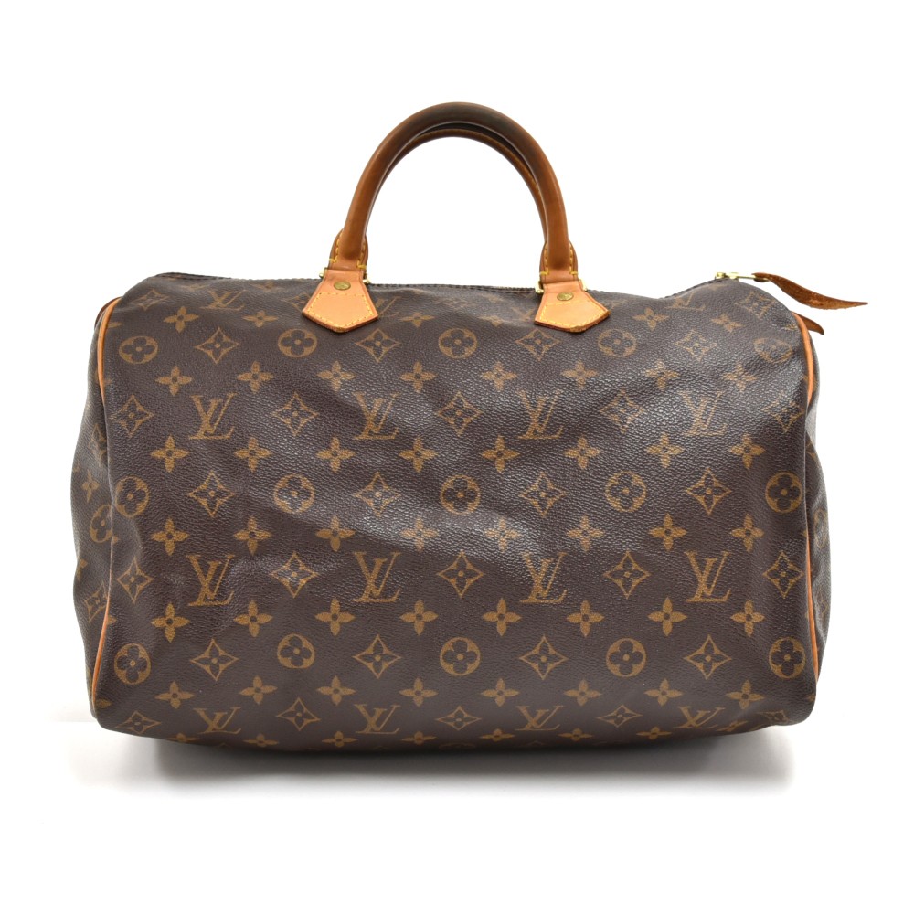 Louis Vuitton Speedy Handbag 35 in custom Monogram canvas Mickey