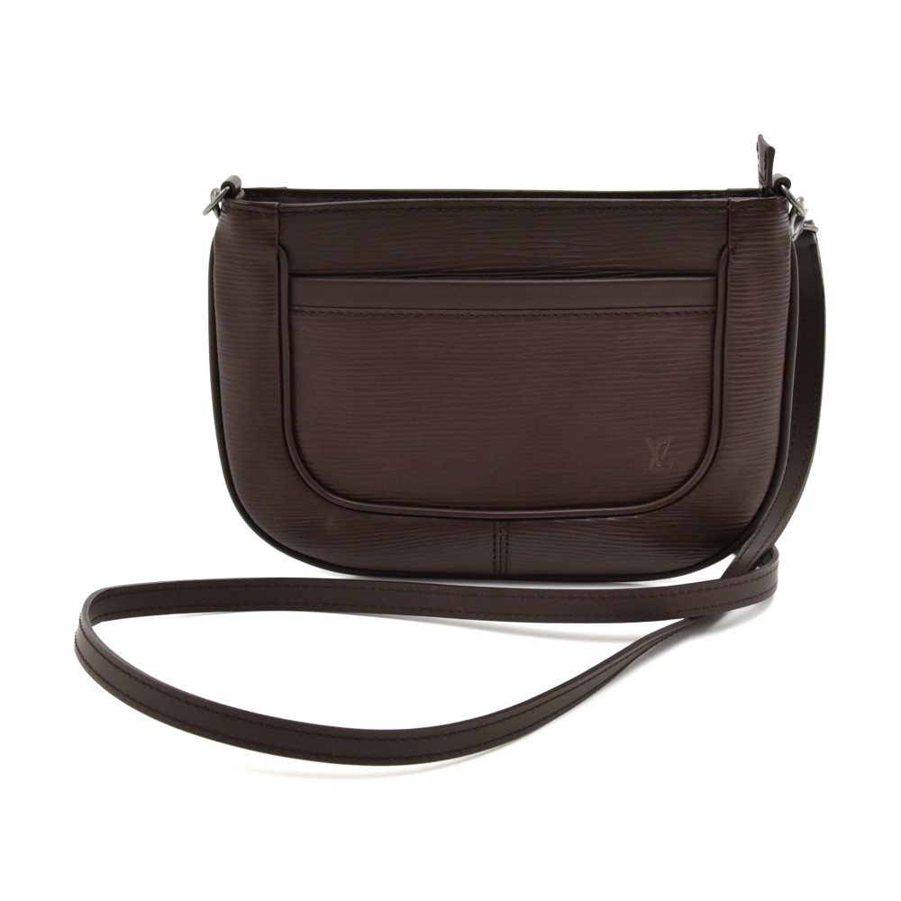 Louis+Vuitton+Semi-Circle+Shoulder+Bag+Brown+Leather for sale online