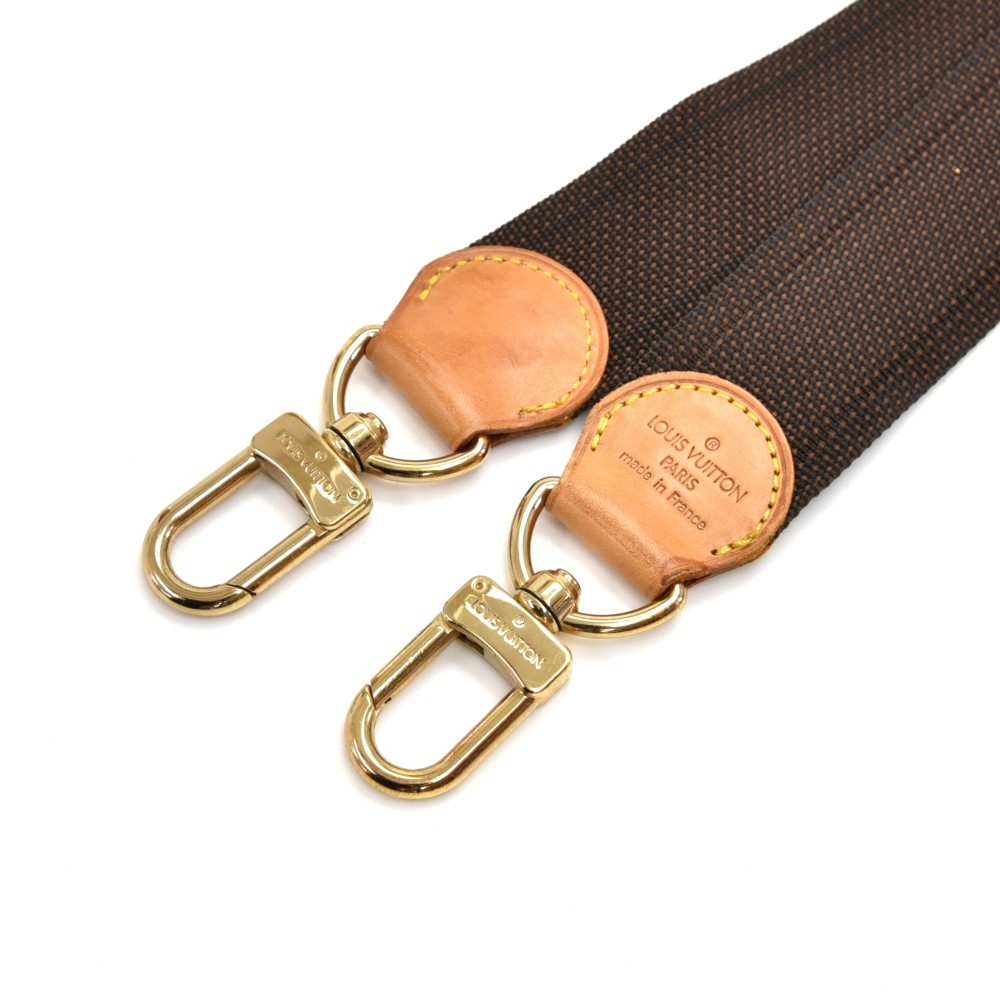 Louis Vuitton Adjustable Leather Shoulder Monogram LV canvas Strap Brown  Metal ref.345381 - Joli Closet