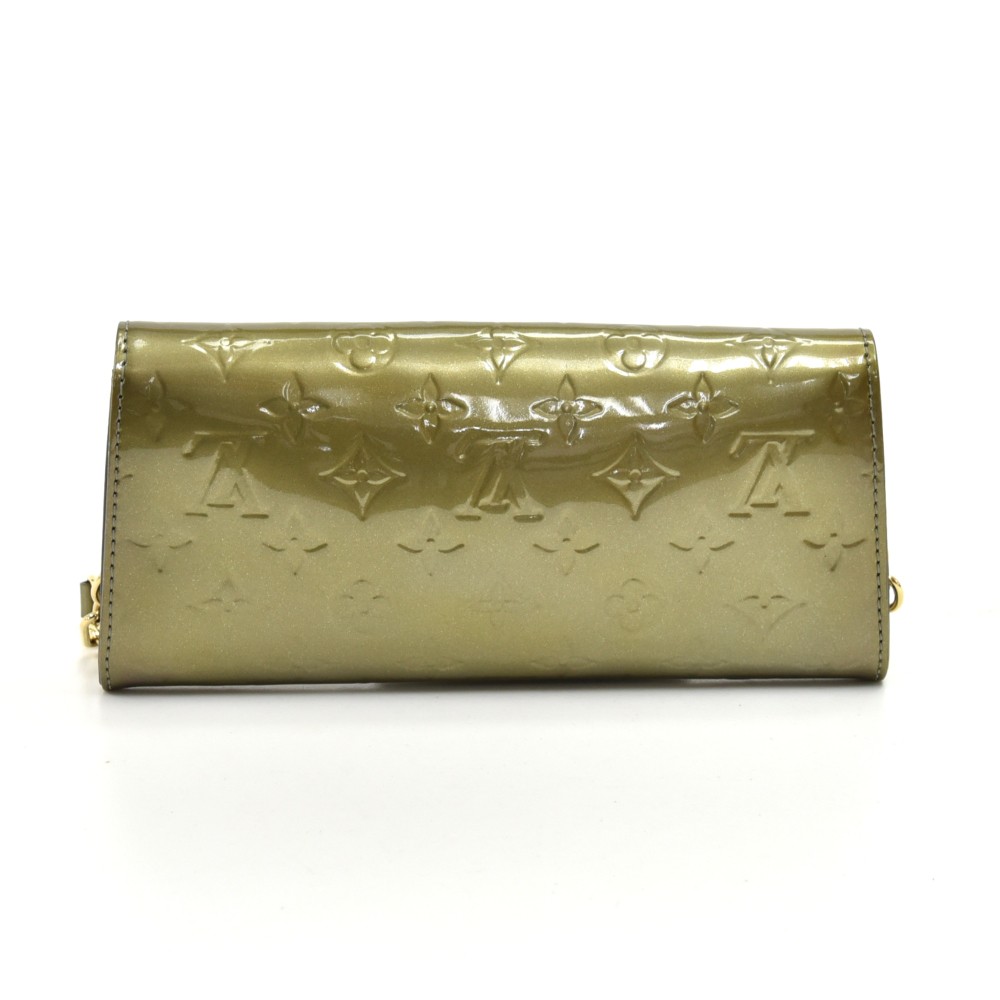 LOUIS VUITTON Vernis Zippy Wallet Gris Art Deco 1274335