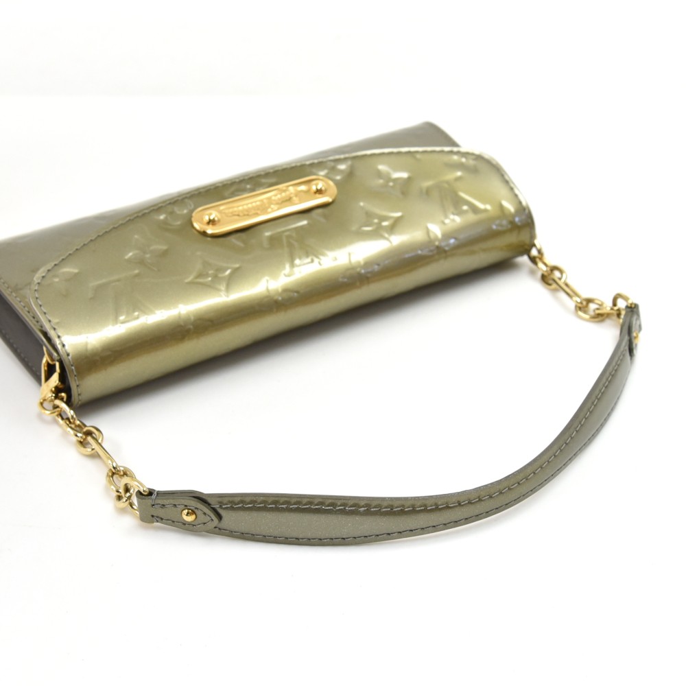 Sunset boulevard patent leather clutch bag Louis Vuitton Green in Patent  leather - 37605799