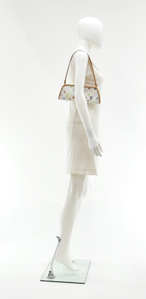 Louis Vuitton White Monogram Multicolore Shirley Bag - Yoogi's Closet