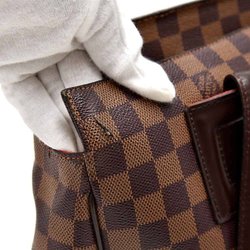 Vintage Louis Vuitton Parioli PM Brown Damier Canvas Shoulder Tote Bag