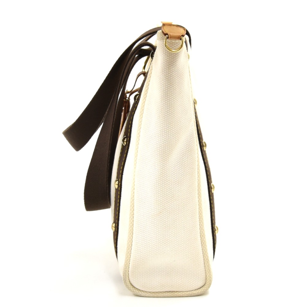Louis Vuitton Antigua Cabas MM Striped Canvas Tote Bag ○ Labellov