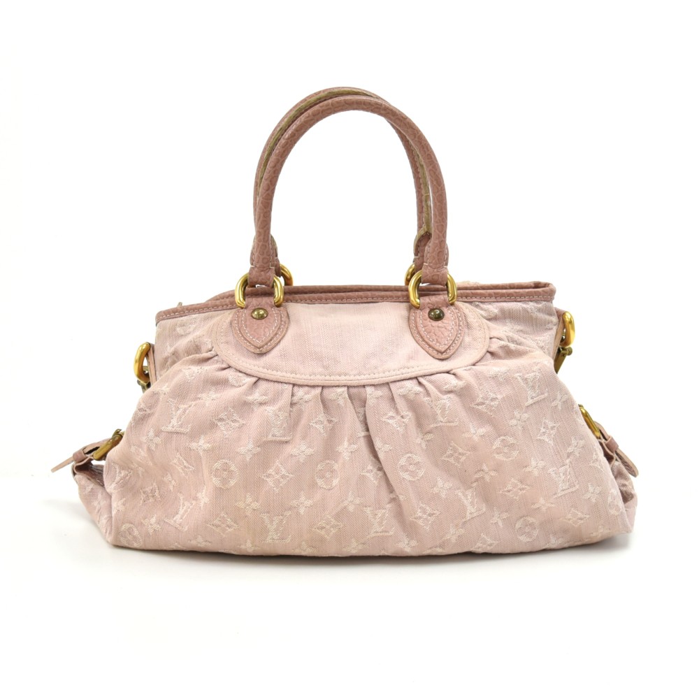 Louis Vuitton Neo Cabby MM Pink Rose Monogram Denim Shoulder Bag