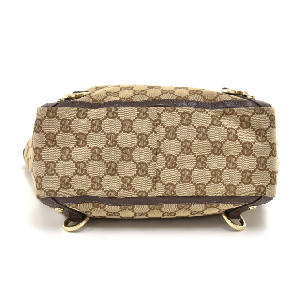 Gucci Monogram Gold Trim D Ring Bag – Studded Petals Vintage