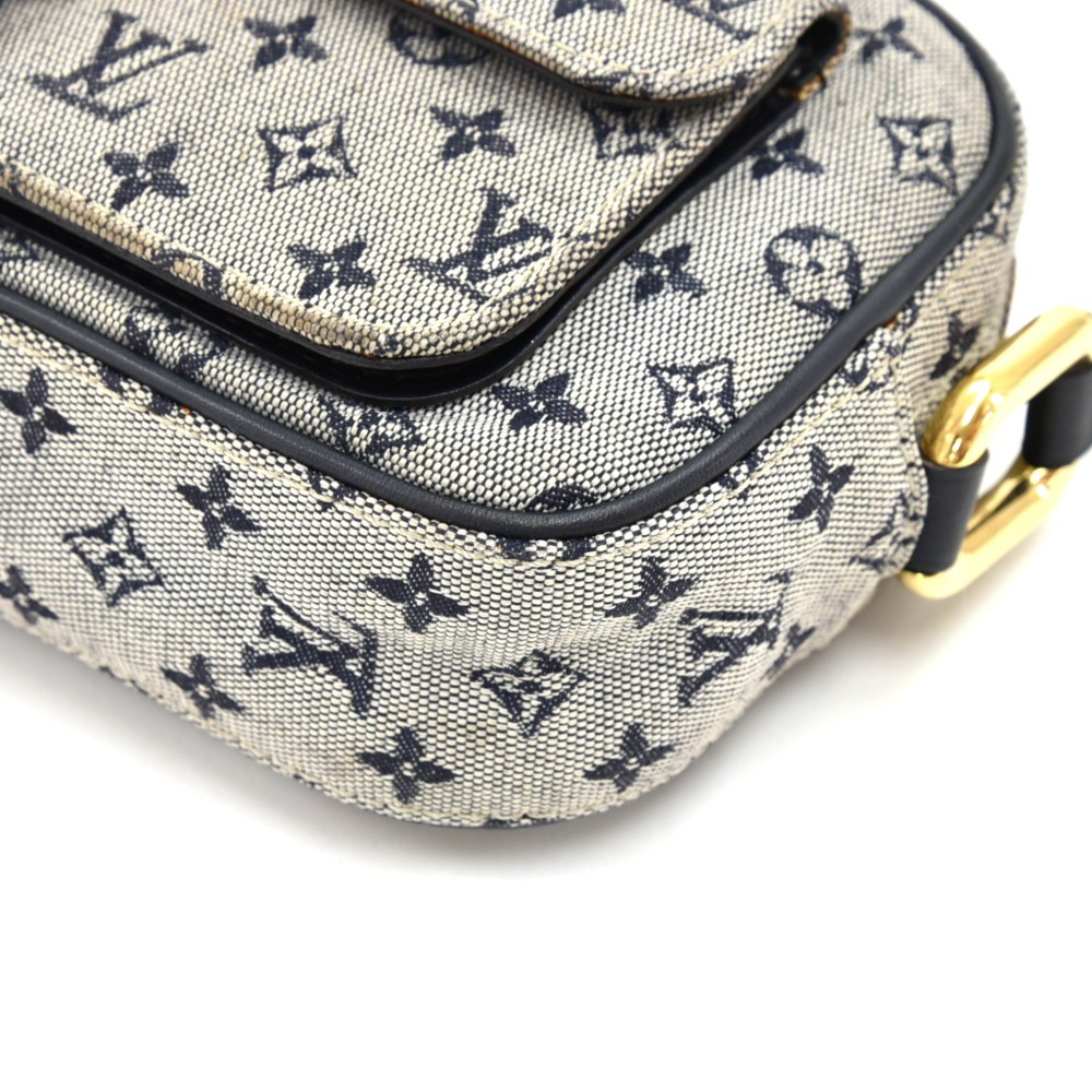 Louis Vuitton Navy Monogram Mini Lin Juliette MM Crossbody Bag 180lvs28