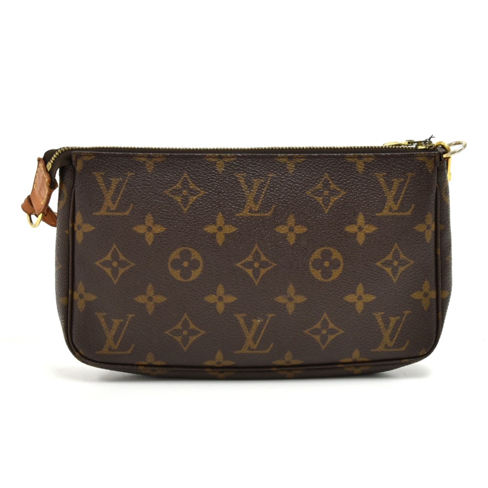 Louis Vuitton Pochette Accessoires Monogram Mini Brown in Coated