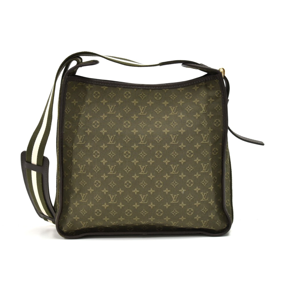 Authenticated Used Louis Vuitton Bag Buzzas Marie Kate Khaki Green