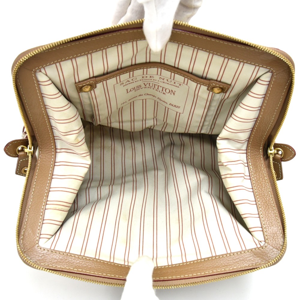 A Louis Vuitton Toile Trianon Canvas Leather Inventeur Sac de Nuit