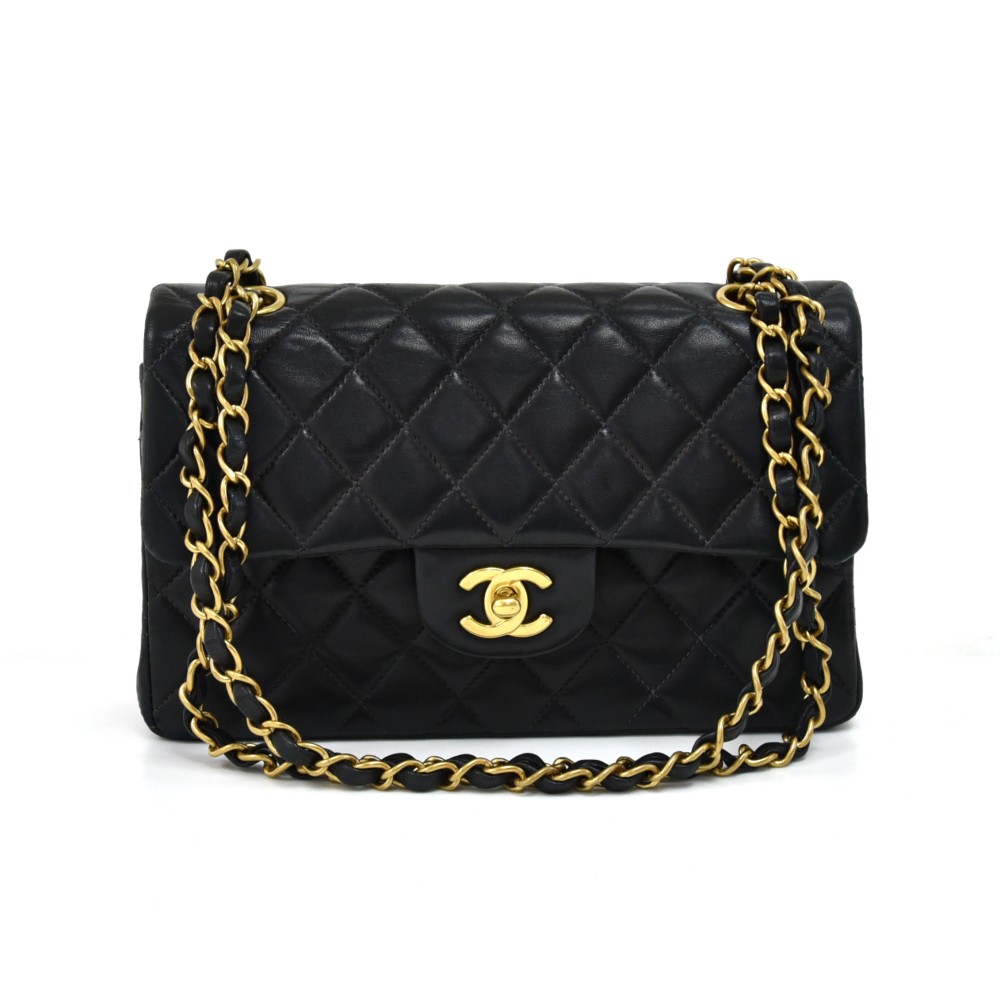 Chanel Vintage Chanel 2.55 Classic Flap Black Quilted Leather