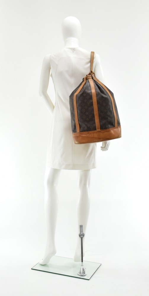 Louis Vuitton Monogram Randonnee GM Brown Leather Cloth ref.100101