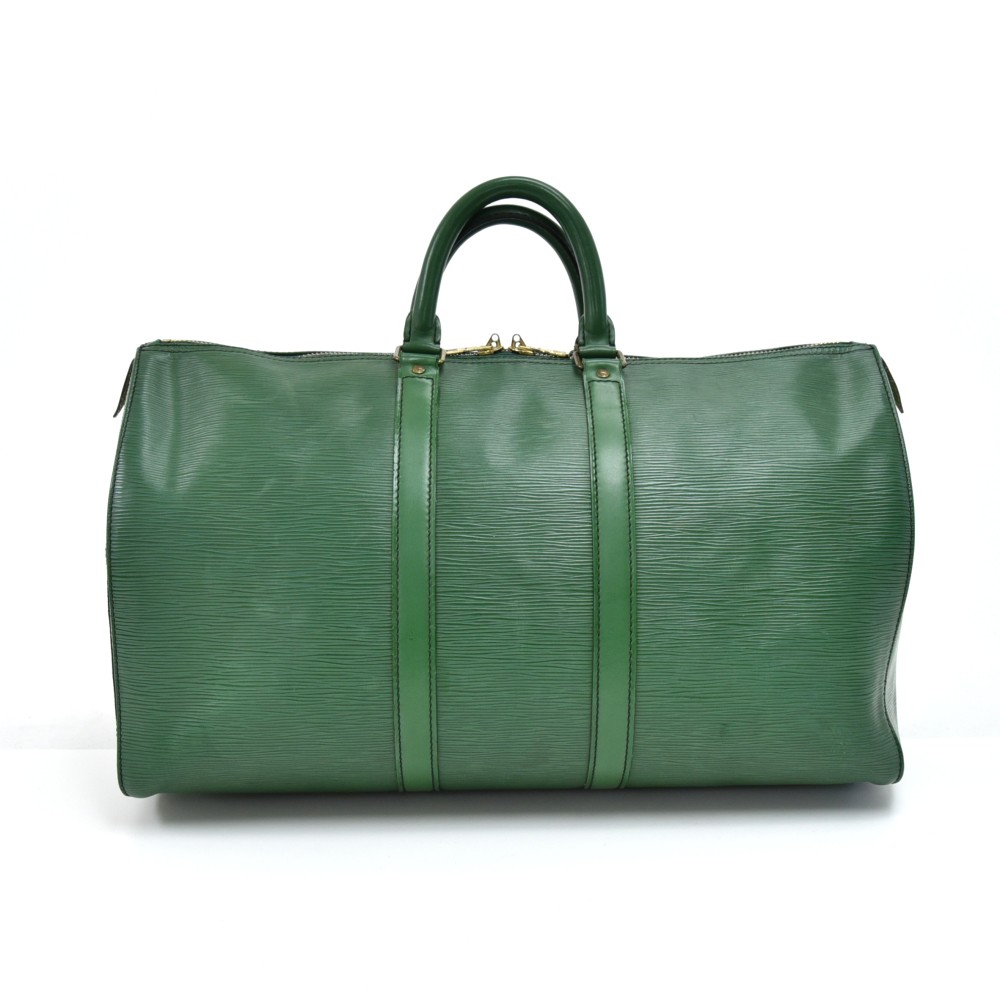 Louis+Vuitton+Speedy+Bandouliere+Duffle+20+Vert+d%27eau+Green+Leather for  sale online