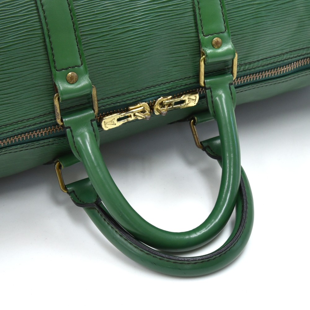 Louis Vuitton Epi Keepall 45 M42974 Green Leather Pony-style