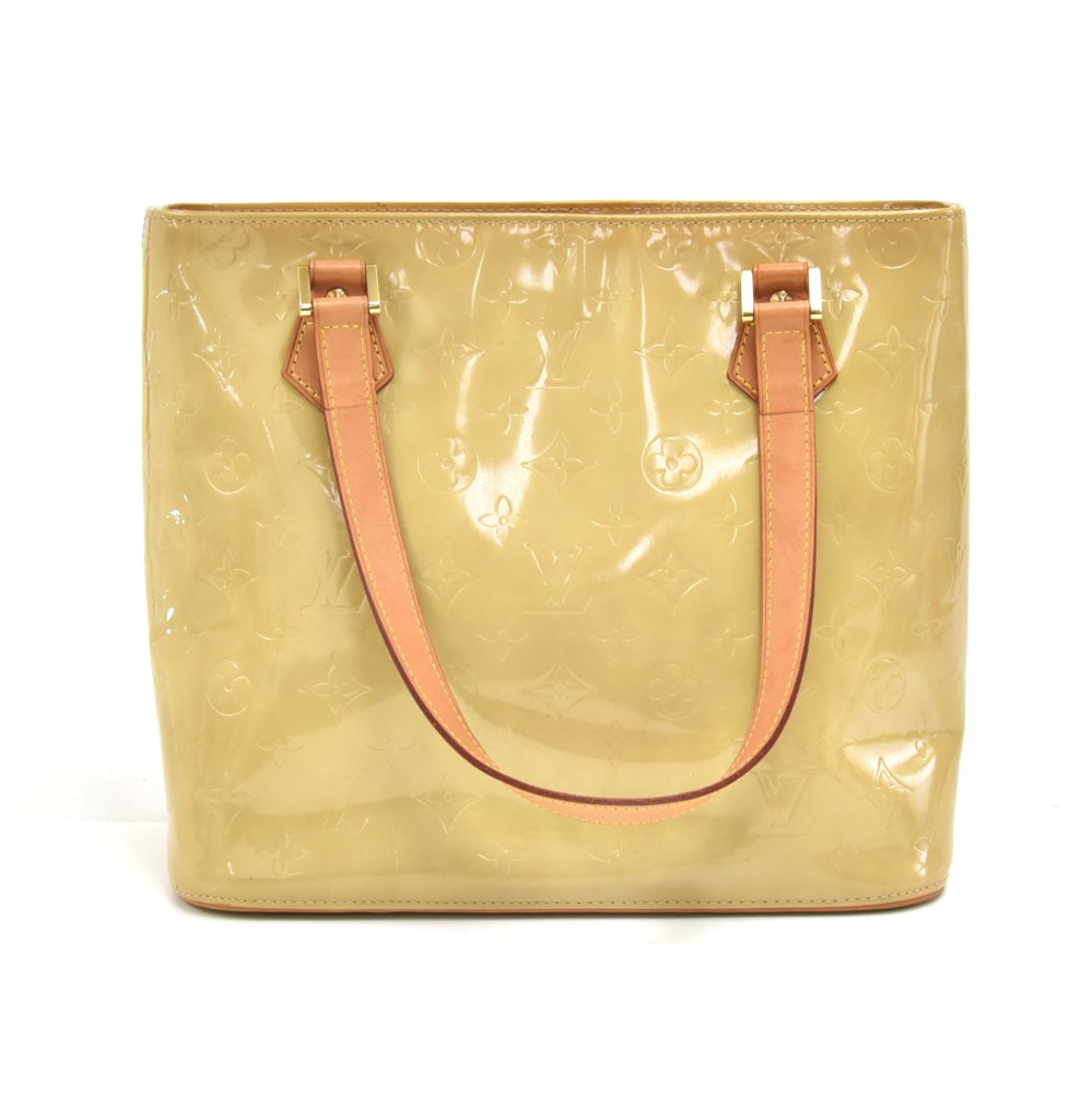 Louis Vuitton, Bags, Authentic Louis Vuitton Vernis Houston Shoulder Bag  M905 Light Green Lv Ca1000