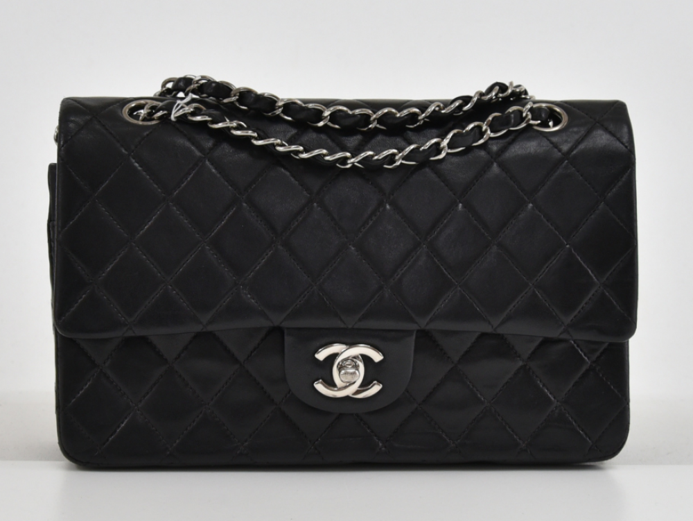 Chanel Y-9 Chanel 2.55 10 Double Flap Black uilted Leather Shoulder