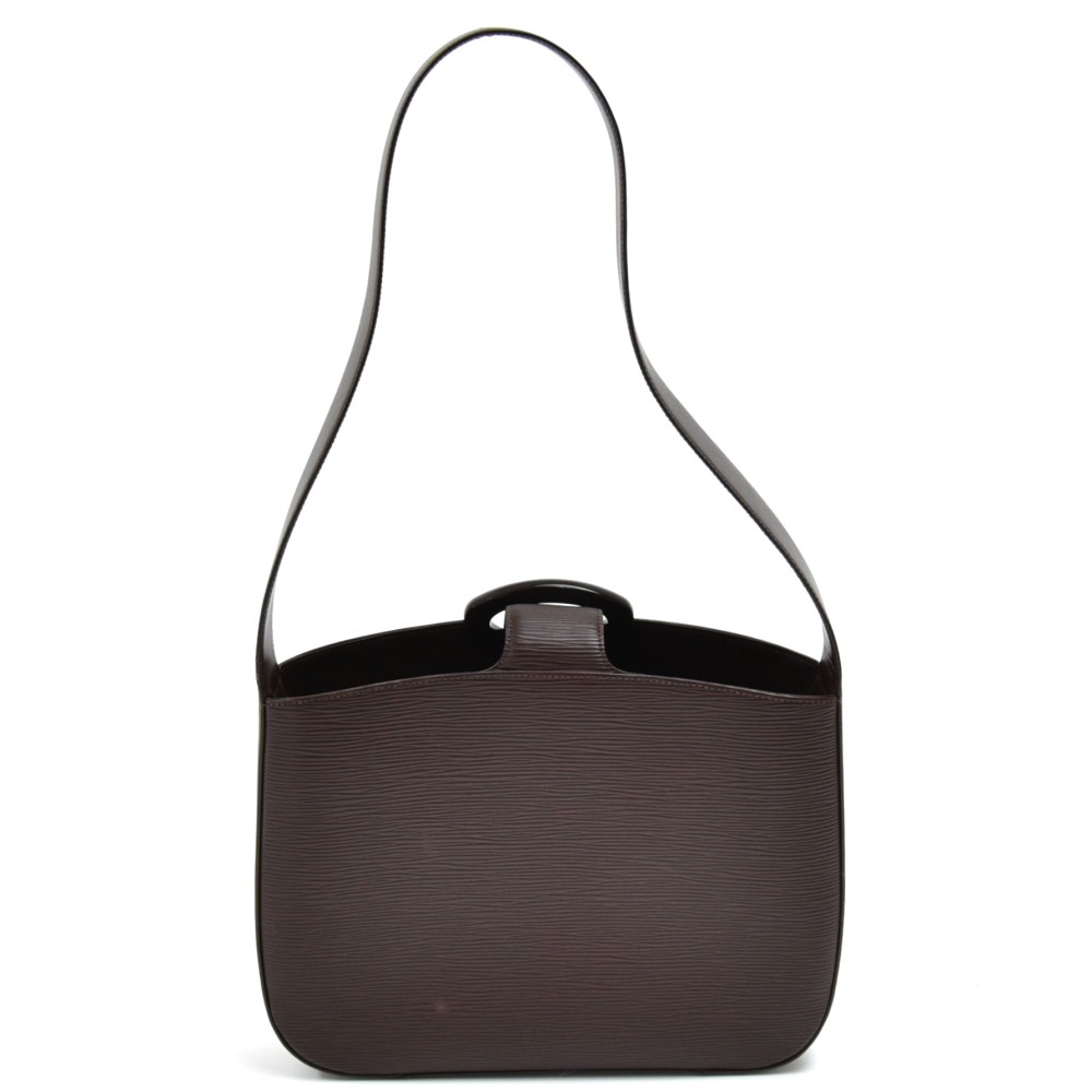 LOUIS VUITTON EPI VERSEAU BUCKET BAG, brown leather with resin