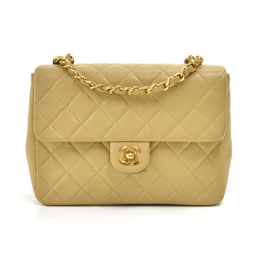 Chanel Gold Quilted Calfskin Mini Classic Flap Black Hardware, 2021  Available For Immediate Sale At Sotheby's