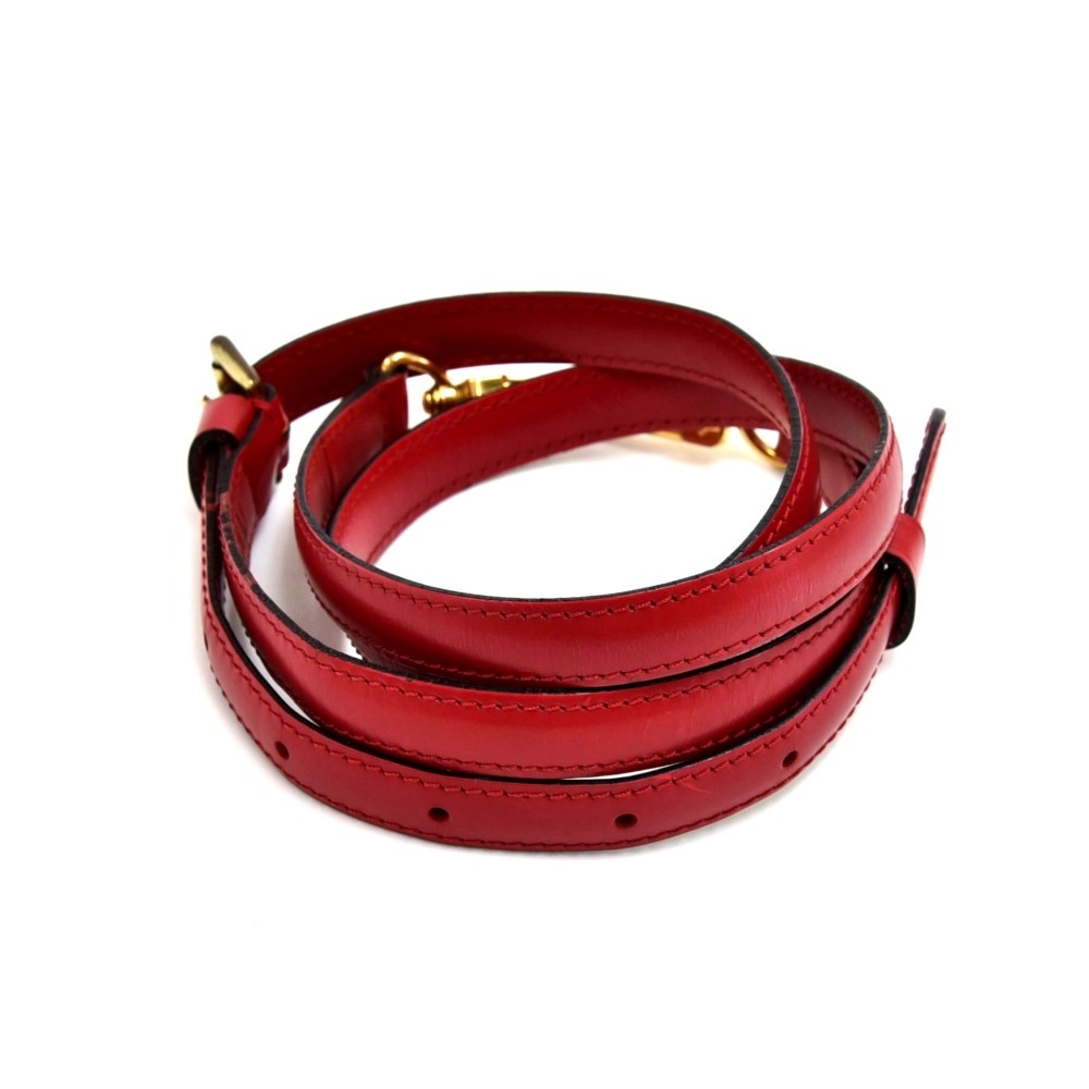 Red and mono louis vuitton shoulder strap Leather ref.237297 - Joli Closet