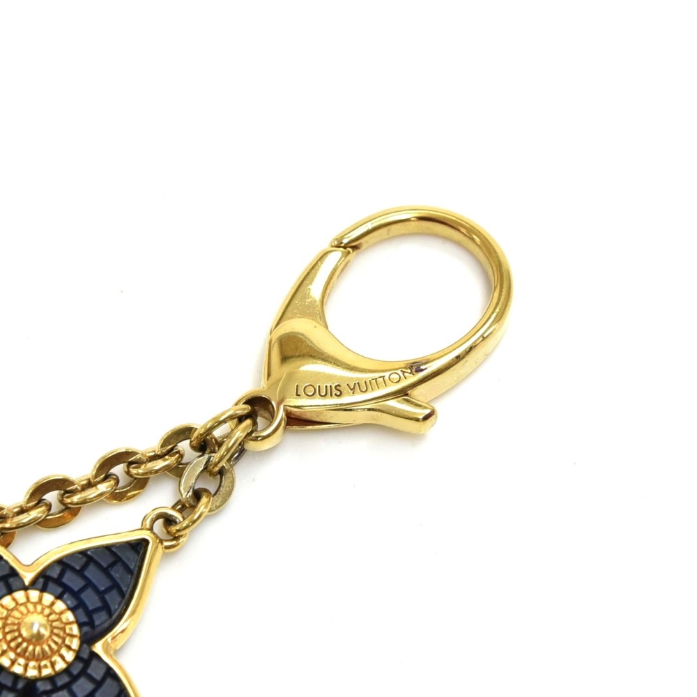 Preloved Louis Vuitton Bijou Sac Mosaic Bag Charm Gold/Navy/Clear Meta –  KimmieBBags LLC