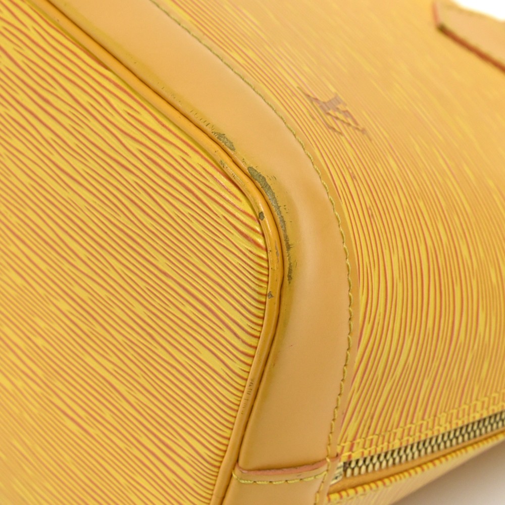 Louis Vuitton Yellow Epi Alma PM Bowler Bag 861802