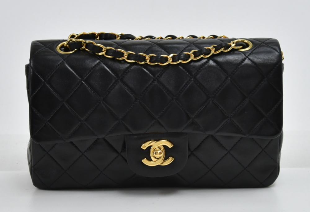 Chanel B-3 Chanel Classic 2.55 9 Double Flap Black Quilted Leather