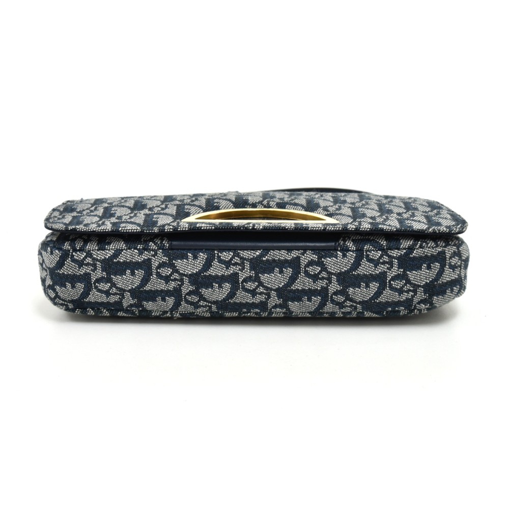 Dior Dior Malice Pearl Navy Monogram Canvas Flap Shoulder Dior Dior Malice Pearl Navy Monogram Canvas Flap Shoulder