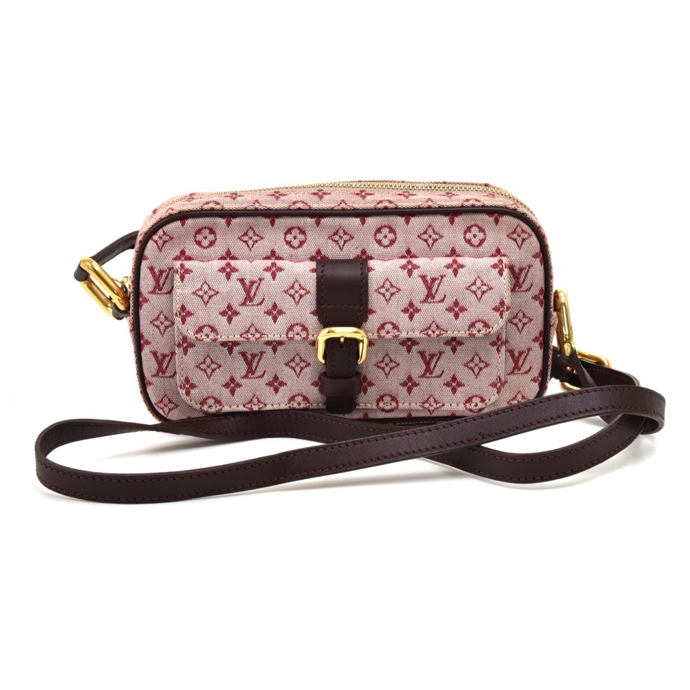 What Goes Around Comes Around Louis Vuitton Red Mini Lin Juliette MM  Crossbody Bag