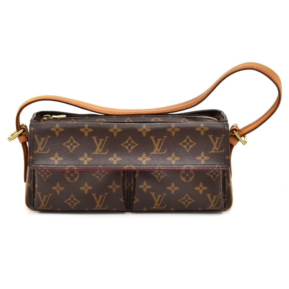 Pre-Owned Louis Vuitton Tote Bag Cite MM Brown Beige Monogram