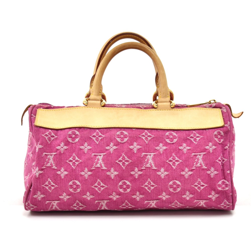 Néo speedy handbag Louis Vuitton Pink in Denim - Jeans - 29612110