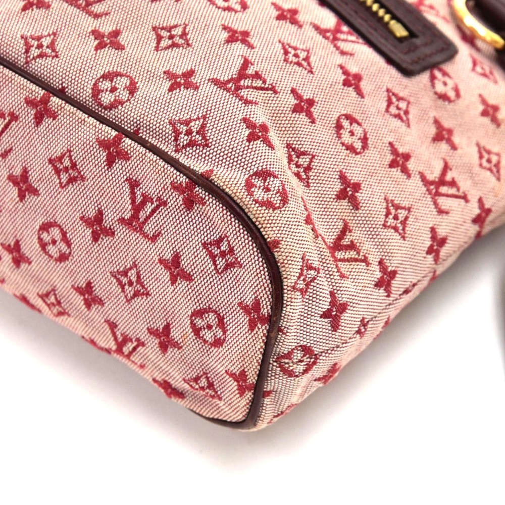 Red Louis Vuitton Monogram Mini Lin Lucille PM Handbag