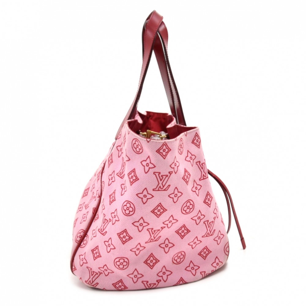 Louis Vuitton Louis Vuitton Cabas Ipanema GM Rose Red Monogram Cotton