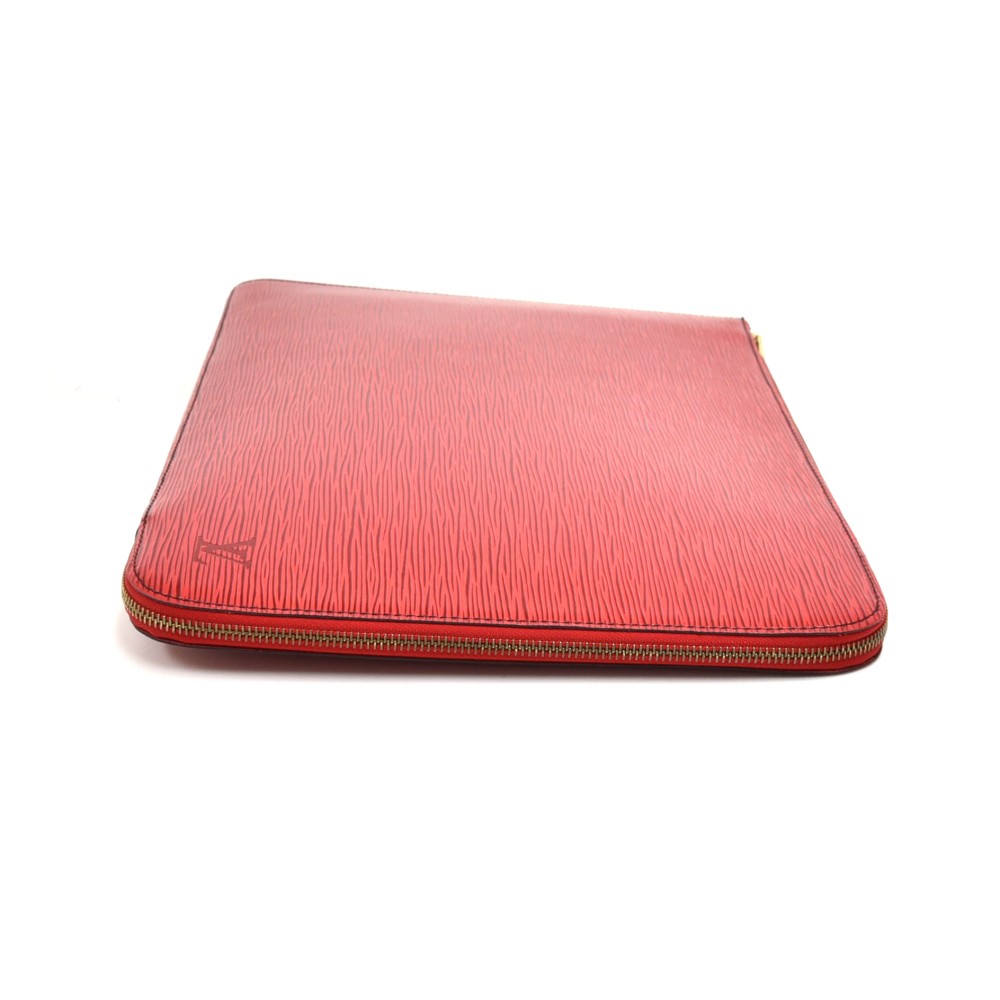 Louis Vuitton Red Epi Leather Poche Documents Portfolio Case at