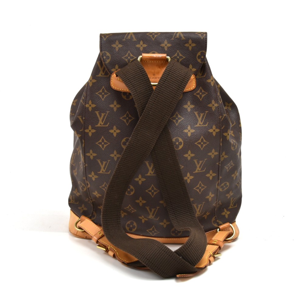 Louis Vuitton Vintage Monogram Montsouris MM Backpack M51136 Brown Cloth  ref.1008262 - Joli Closet