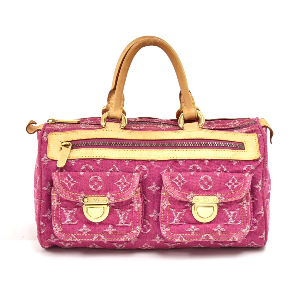Louis Vuitton Louis Vuitton Neo Speedy Pink Monogram Denim Handbag