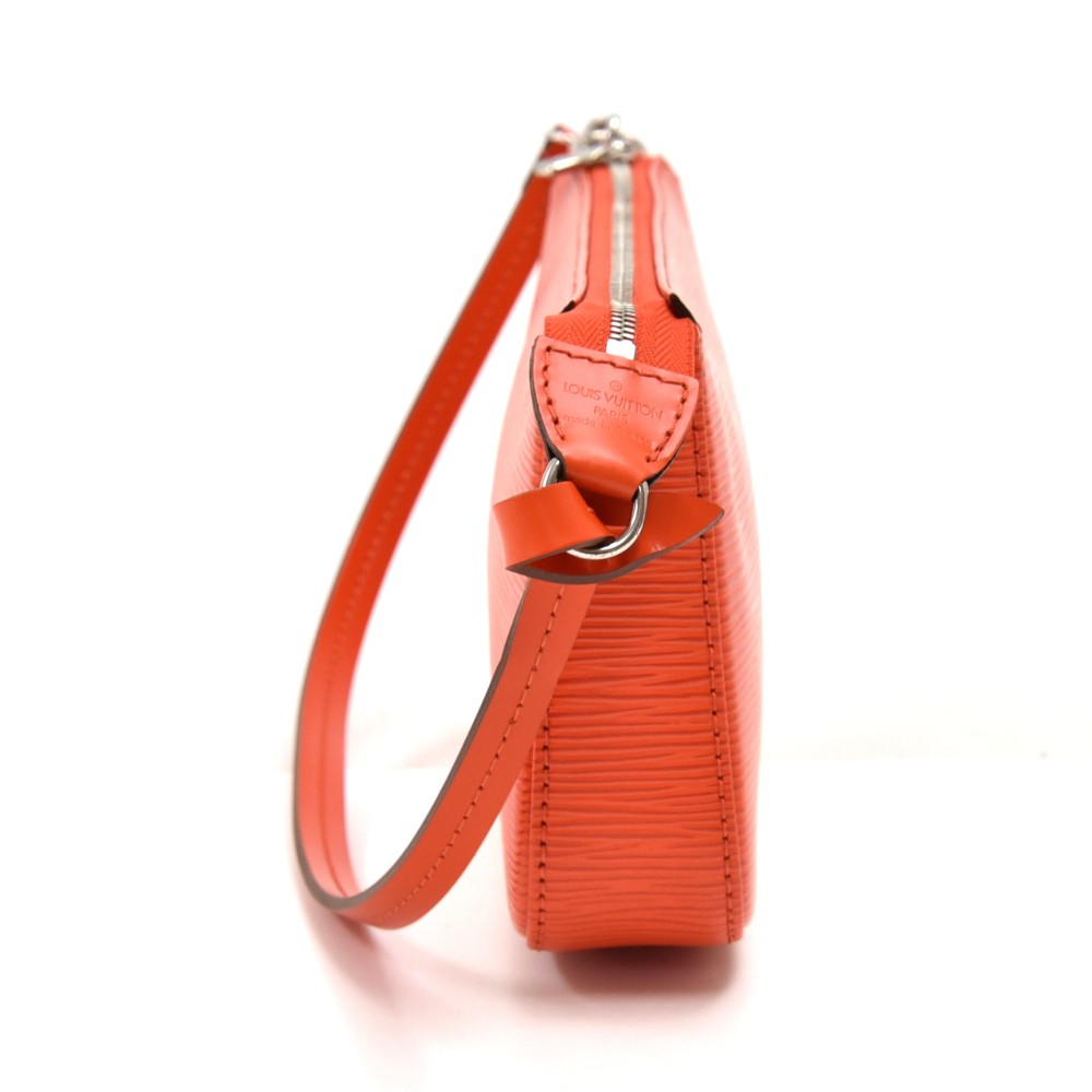 Louis Vuitton Piment Epi Leather Accessories Pochette NM Bag w/ Long  Shoulder Strap - Yoogi's Closet