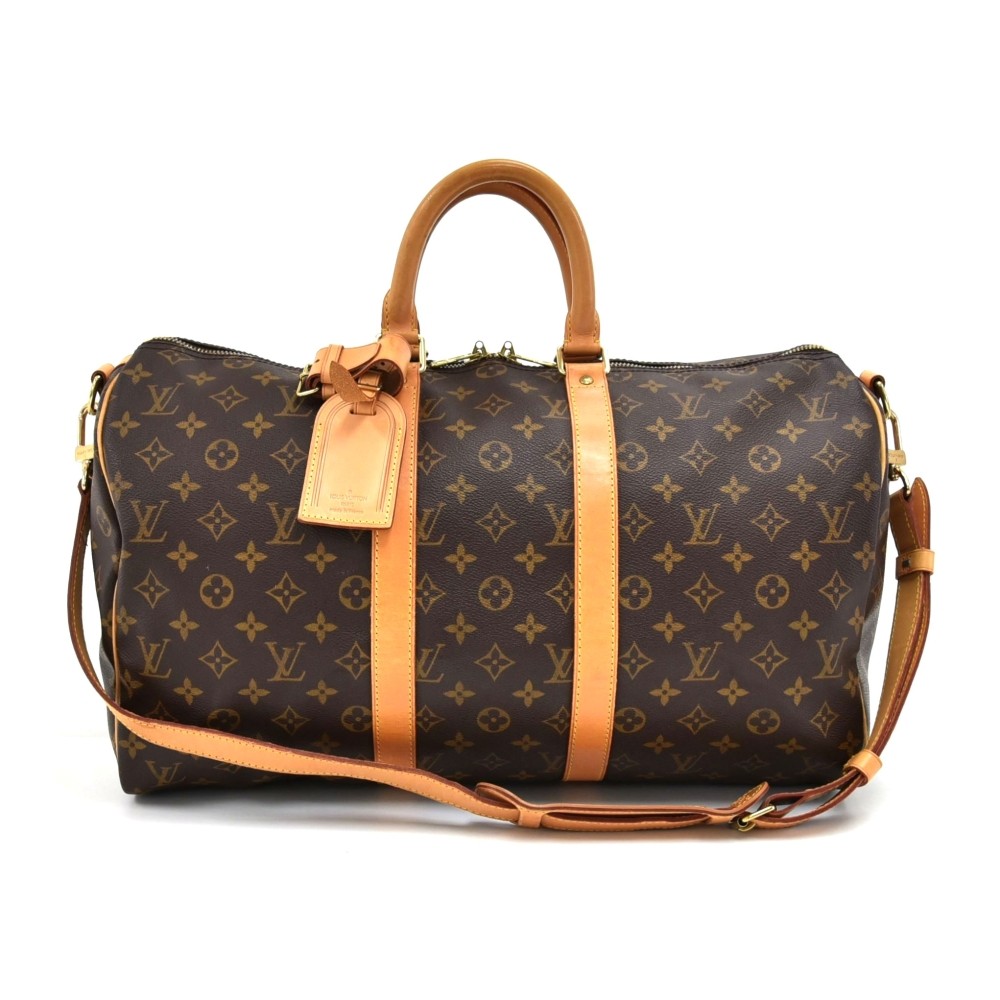 Louis Vuitton Monogram Keepall Bandouliere 45 Duffle Bag with Strap Leather  ref.458243 - Joli Closet