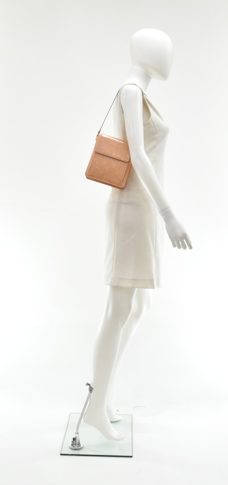 Louis Vuitton M91030 Vernis Mott Shoulder Bag Crossbody Pouch Used 16x18x5cm